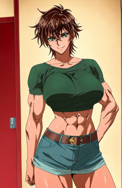 score 9 、score 8 up、score 7 up、source anime、傑作、best quality、best resolution、best image quality、anime coloring、1woman、 Erda 、brave woman、愚かな、solo、筋肉質の!!、official anime style、筋肉質の!、cool anime woman、muscular woman、work out、brave anime woman、seductive anime wo...