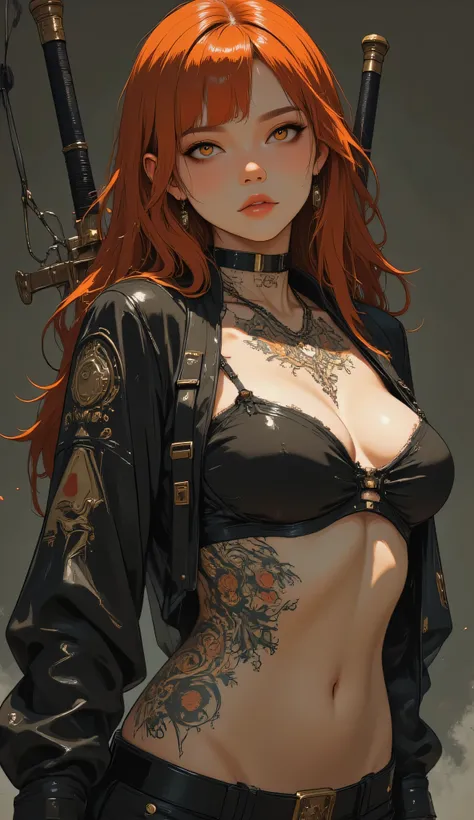  Score_9, score_8_up, score_7_up, ((highest quality)), ((masterpiece)), Perfect Face, (High definition), (Best Shadow), 8k, cinematic. A highly detailed artwork in the fantasy genre Luis Royo style using digital painting techniques. It features a full-body...