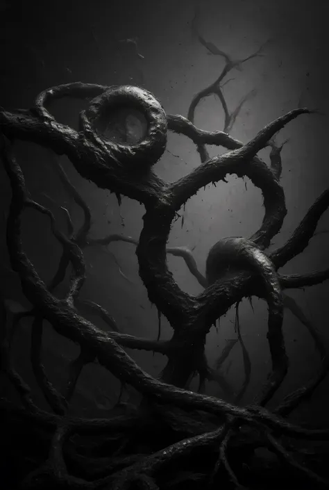 Macabre botanical studies, sinister flora, eerie growths, timelapse photography, unusual formations, horrific natural beauty, gothic monochrome, twisted roots, predatory plants, disturbingly beautiful