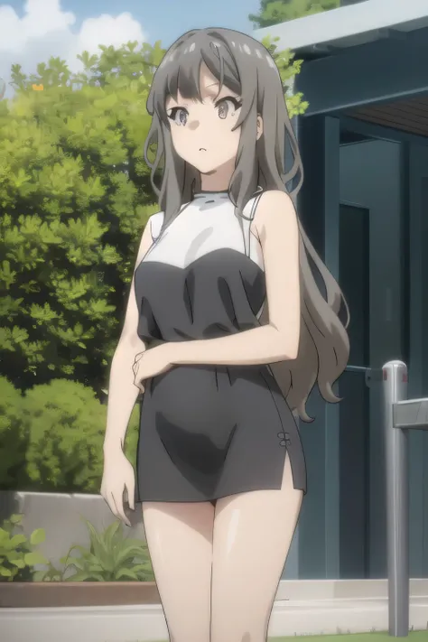 髪の波が長い女性，屋外の公園にいます，噴水の前，顔の表情をさらに繊細にシャープに描けますか，スマイル ヤン，巨乳の大学生，スカート，ブーツ，晴天の公園の噴水前にAloneでいます，はっきり見える,です。，Alone，解剖学的に正確な手と脚のディテール，公式アニメ cg，細身巨乳でも細い,美しい脚，素晴らしい太もも ，顔のトリミングは禁止されています，顔にピントを合わせてシャープに描けますか，