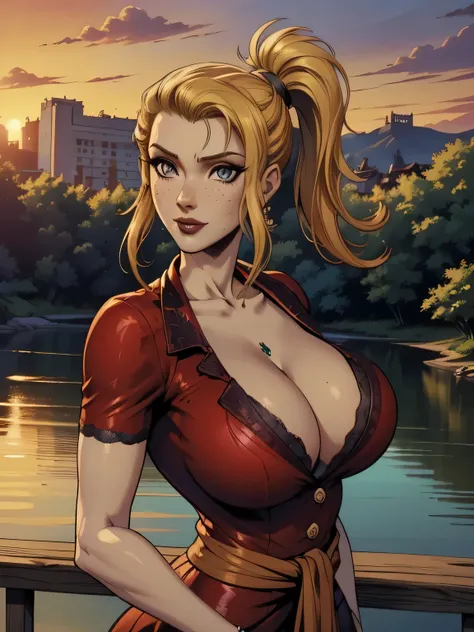 ( linhas absurdas, high definition, ultra fino,  be careful with your hand ) Close-up of a thin woman,  busty and athletic  (Scarlett Final Fantasy), 25 anos, 16k (( high definition )), sorriso lindo, olhar sedutor (( looking at the viewer )), olhos verdes...
