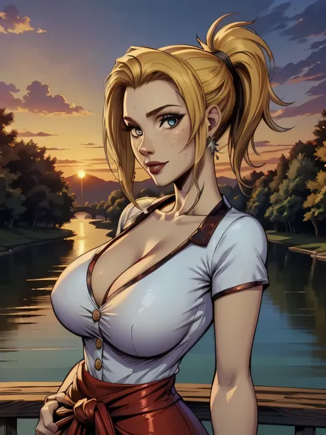 ( linhas absurdas, high definition, ultra fino,  be careful with your hand ) Close-up of a thin woman,  busty and athletic  (Scarlett Final Fantasy), 25 anos, 16k (( high definition )), sorriso lindo, olhar sedutor (( looking at the viewer )), olhos verdes...