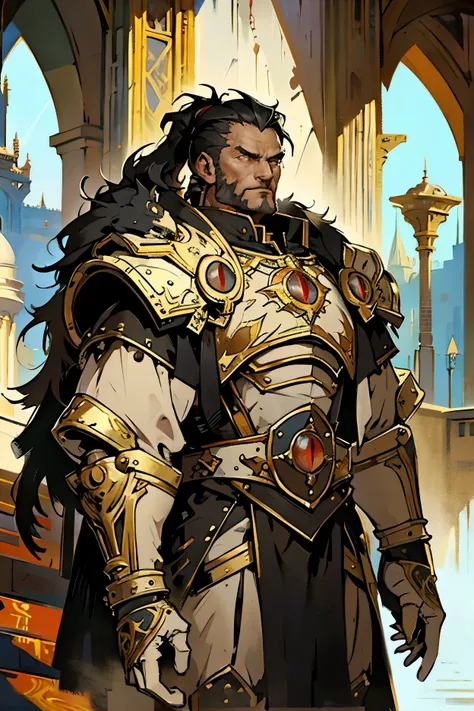 ((Best quality)), ((masterpiece)), ((realistic cartoon)), ((perfect character)):

In this stunning and highly detailed realistic cartoon, we present a male human. The man stands tall, a middle-aged man, stoic face, and he's a psyker and doctor, and powerfu...