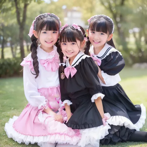 (( Distant view,full body:1.0)),Highest Quality, masterpiece, highest resolution, art work, super それにget used to it, many get used to it, get used to it, それにget used to it, 3k photos,,3 noble ladies sitting across the indoor yoga ball,. ((10 year old Japan...