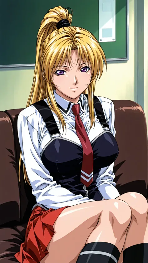 retro_artstyle,score_9, score_8_up, score_7_up, score_6_up, score_5_up, score_4_up, (masterpiece:1.3), best quality,source_anime,clip skip:2,light smile,(28 years old:1.4),(mature female:1.3),成熟した大人の女性, (vivid color:1.3),slender face,high school students,a...