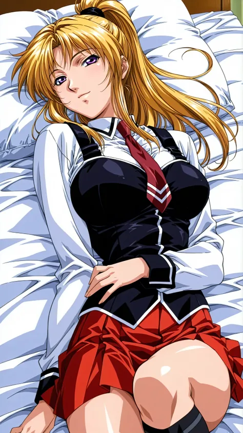 retro_artstyle,score_9, score_8_up, score_7_up, score_6_up, score_5_up, score_4_up, (masterpiece:1.3), best quality,source_anime,clip skip:2,light smile,(28 years old:1.4),(mature female:1.3),成熟した大人の女性, (vivid color:1.3),slender face,high school students,a...