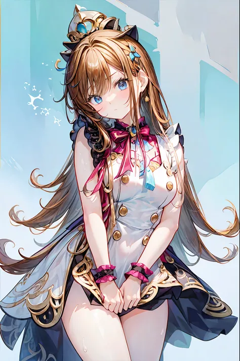 「食のオラクル」として、食べ物の未来を占う女子高生シェフのポートレート。彼女は調理用デザイン包丁を手に、今まさにオムライスに繊細なケチャップで占い結果を描き終えたところ。そのオムライスは、極上の写実性で描かれたとろとろの卵とチキンライスが食欲をそそる。
カフェラテのラテアートには、未来を象徴するような神秘的な模様が描かれ、トーストの焦げ目には星々や運命の輪のような模様が浮かび上がっている。周囲の人々は彼女の腕前と占いの結果に感嘆し、称賛の声を上げている。美しい光の処理により、柔らかな日差しが彼女と料理を包み...