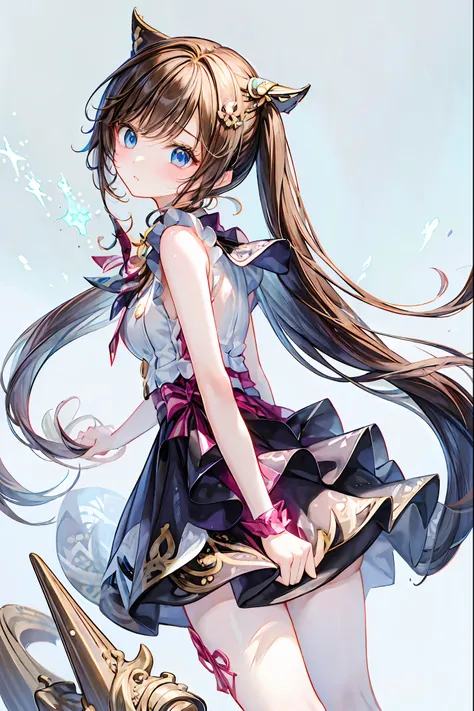 「食のオラクル」として、食べ物の未来を占う女子高生シェフのポートレート。彼女は調理用デザイン包丁を手に、今まさにオムライスに繊細なケチャップで占い結果を描き終えたところ。そのオムライスは、極上の写実性で描かれたとろとろの卵とチキンライスが食欲をそそる。
カフェラテのラテアートには、未来を象徴するような神秘的な模様が描かれ、トーストの焦げ目には星々や運命の輪のような模様が浮かび上がっている。周囲の人々は彼女の腕前と占いの結果に感嘆し、称賛の声を上げている。美しい光の処理により、柔らかな日差しが彼女と料理を包み...