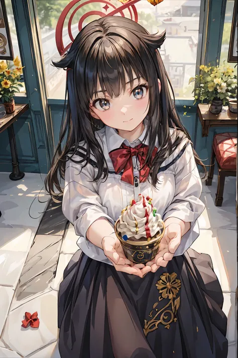 ((((soft serve)))),high school girl, blazer,Veil in the hair,((Fine Dining Shop)),fortune telling after eating, Fortune Teller,(( Fortune Tellerの神秘的な衣装)),((from above:1.2)),high-end restaurant,Late Night,High Quality,4K resolution,HD,extreme detail depicti...