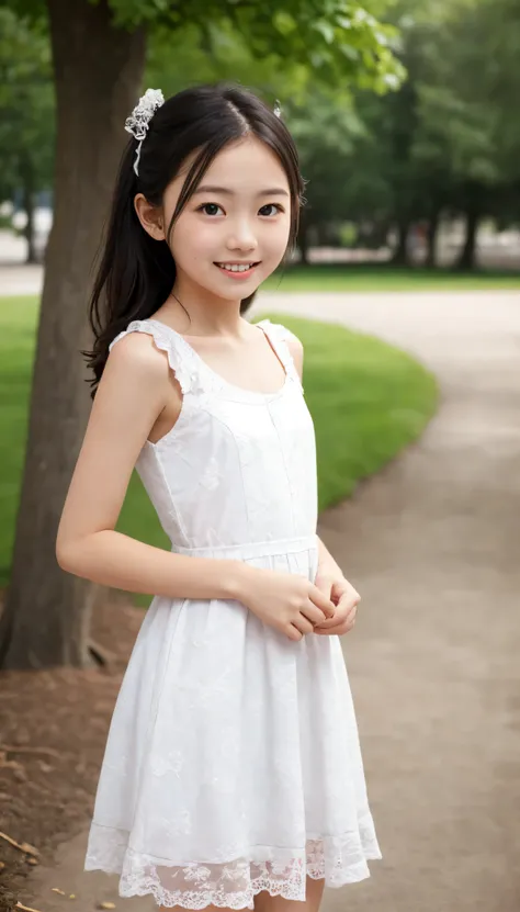2 cute girls,((Highest Quality)),park where the nipples are almost visible,((Photo Quality)),(Slim:1.5),(detail),Tiny Chest,、 thin shoulders,perfect face,Tank Dress ,ruffle dress,(skinny:1.3),(smile:0.5)