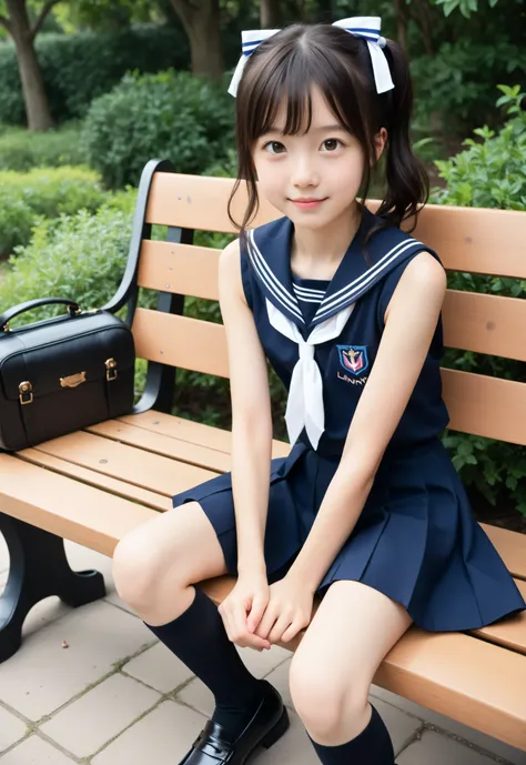 score_9, score_8_up , score_7_up , realistic, Picture, Detailed face and eyes , detailed skin,Cute Girl, sailor suit cosplay with chest stimulation , navy knee-length skirt visible when closed,20 years old,Cute Girl,masterpiece,4K,8k,16 kg,(:1.5),Hair tie,...
