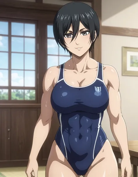 score 9 、score 8 up、score 7 up、BREAK source anime、傑作、best quality、best resolution、best image quality、anime coloring、anime screencap、anime screenshot、1woman、mikasa ackrman、mikasa final season design、mikasa mappa version、mikasa boy hairstyle、mikasa season 4 ...