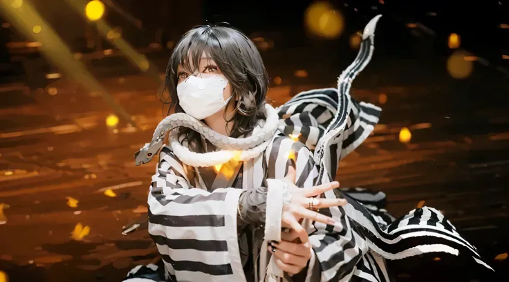 ((OBANAI IGURO_DEMON SLAYER)),((realistic, photorealistic)),(highlight hair)), Light reflection, (( HD )),((upper body)), (((best quality, masterpiece))), (masterpiece) (best quality) (detail) (8k) (HDR) (wallpaper) (cinematic lighting) (sharp focuasterpie...