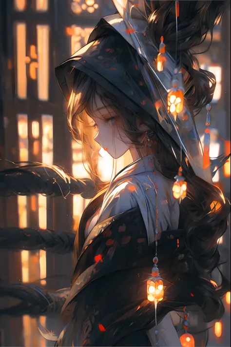 Highest Quality, face focus, soft lights, ultra high res, (photorealistic:1.4), Original Artwork,Japanese sword,Rose Assassin, Black rose, seen from above, solo, cute, (pupil, individual eye light), Motorcycle Rocket Cowl Modification, (Tiny Chest),(Human ...