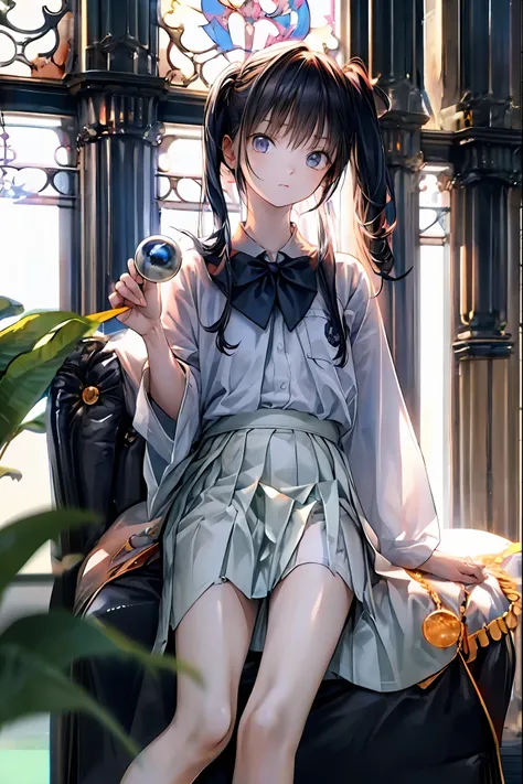 Highest Quality, face focus, soft lights, ultra high res, (photorealistic:1.4), Original Artwork,Japanese sword,Rose Assassin, Black rose, seen from above, solo, cute, (pupil, individual eye light), Motorcycle Rocket Cowl Modification, (Tiny Chest),(Human ...