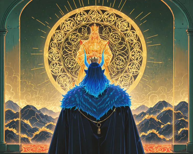 Strong , King, Warrior furs in wardrobe. art deco style an cyberpunk style. elegant geocentric patterns in back ground  