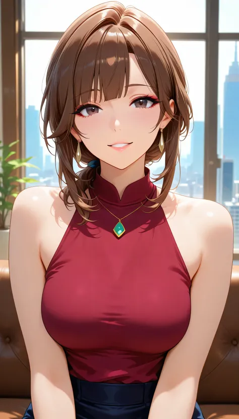 score_9, score_8_up, score_7_up.
upper body.
perfectly when sitting in the eye, sleeveless clothes.
She's a Beautiful Mature Woman, Mechanical Hoop Staring at Anal Pussy.
dark eyes, upturned long eyeliner, long false eyelashes, brown medium hair, straight ...