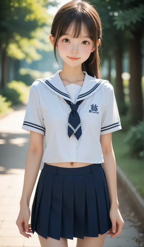 ( white skin:1.3),Cute Girl,Cute younger Girl,Slender,short,Slender,thin body,(younger:1.2),Cute younger Girl opening without permission,cute face,(skinny:1.5),score_7_up,score_8_up,score_9,Realistic,is a girl who goes to school,uniform, small butt when vi...