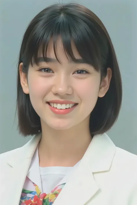 sunny poolside、adorable face、smile gently、