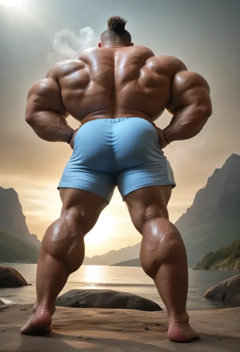 (((by 00b00b43, by morph, by w0lfc0nf))), (((Huge Adult Male muscular bara Furry Dinosaurian Anthro Aggron Triceratops:, Aggron from Pokémon, Pokémon Aggron))), (((Solo:2))), ((Position(he is facing away, he is showing his back, both hands are on his hip, ...