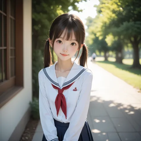 ( white skin:1.3),Cute Girl,Cute younger Girl,Slender,short,Slender,thin body,(younger:1.2),Cute younger Girl opening without permission,cute face,(skinny:1.5),score_7_up,score_8_up,score_9,Realistic,is a girl who goes to school,uniform, small butt when vi...