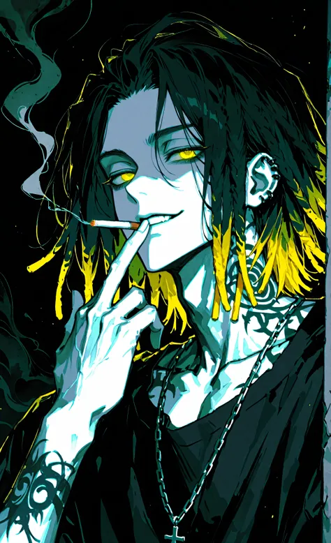 (a masterpiece:1.3, 8k:1.3, Highest quality:1.3, Detail:1.3, High resolution:1.3, digital painting, ultra detailed), highly detailed eyes and face, Details are clear, upper body, 3/4 view, detailed eyes, 8k, ultra-detailed), (anime style, dark fantasy, mal...