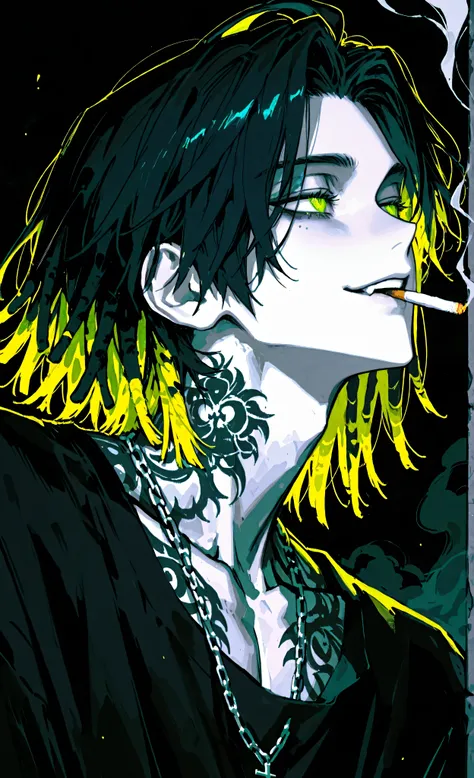 (a masterpiece:1.3, 8k:1.3, Highest quality:1.3, Detail:1.3, High resolution:1.3, digital painting, ultra detailed), highly detailed eyes and face, Details are clear, upper body, 3/4 view, detailed eyes, 8k, ultra-detailed), (anime style, dark fantasy, mal...