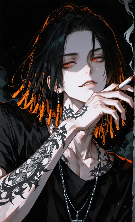 (a masterpiece:1.3, 8k:1.3, Highest quality:1.3, Detail:1.3, High resolution:1.3, digital painting, ultra detailed), highly detailed eyes and face, Details are clear, upper body, 3/4 view, detailed eyes, 8k, ultra-detailed), (anime style, dark fantasy, mal...