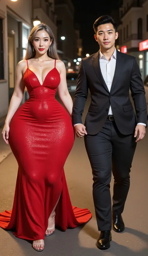 An Asian attractive mature woman with a provocative curvaceous body, is 60 years old and has a figure with prominent curves, a plump with perfect proportions curves, generous curves and plus-size, a body with an hourglass figure, her voluptuous wide hips h...