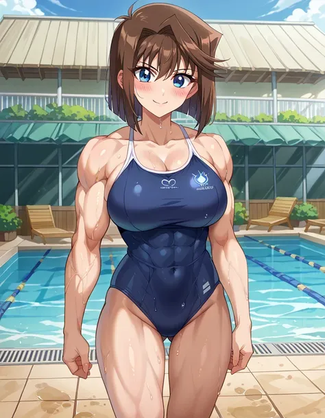 score 9 、score 8 up 、score 7 up 、source anime 、傑作 、best quality 、best resolution 、best image quality 、anime coloring 、anime screencap 、anime screenshot 、1girl 、 <lora:anzu-mazaki-ponyxl-lora-nochekaiser:1> 、anzu mazaki 、brown hair 、short hair 、blue eyes 、...