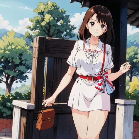 anime style)、(facial Beauty:1.4)、( Beauty、big boobs、beautiful breasts、erectile nipples)、colorful、 clean skin、(masterpiece:1.5)、(high resolution)、(Highest Quality)、(超high resolution)、 BREAK、full body、 standing、 Ring on left ring finger 、necklaces、 My hair、s...