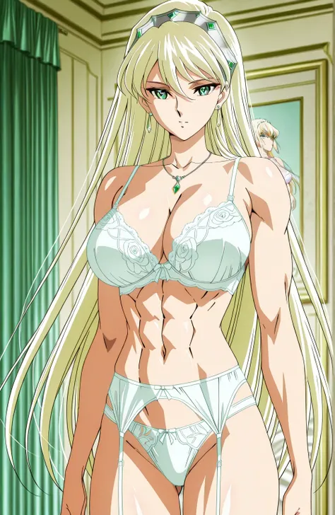 score 9 、score 8 up、score 7 up、source anime、傑作、best quality、best resolution、best image quality、anime coloring、1woman、katya、cool beauty、long hair anime woman is wearing a white lingerie、solo、portrait of a beautiful anime style、anime beautiful woman、official...