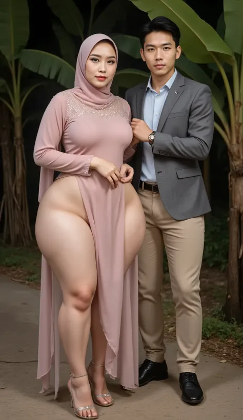 An Asian attractive mature woman with a provocative curvaceous body, is 60 years old and has a figure with prominent curves, a plump with perfect proportions curves, generous curves and plus-size, a body with an hourglass figure, her voluptuous wide hips h...