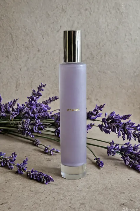 Please leave the name of the spray-type perfume in a、long cylindrical bottle based on the scent of lavender anonymous
