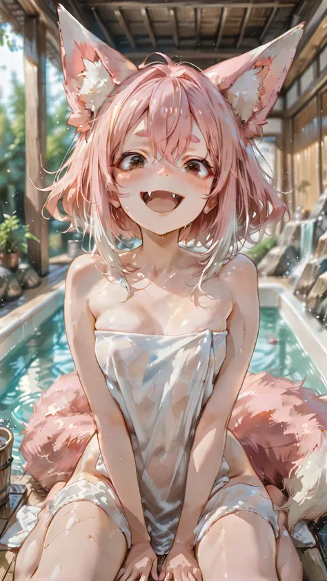 (masterpiece), (Highest Quality), (very detailed), (detail background), (very beautiful), 8k, 32K, high resolution,
(anime coloring:1.2),(perspective:1.2), (depth of field:1.4),(blurry background:1.4),(wide view:1.3)
girls,solo,One person,happy,Pink,fox...