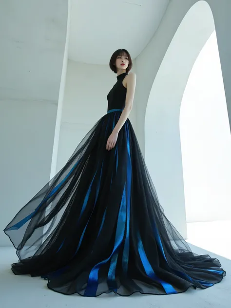 hyperrealistic with a big cock all the way inside, masterpiece, Highest Quality, white skin like porcelain, dramatic perspective. Young Mysterious Cute Japanese Woman. Unique Angles. ring with hand near side angle. Side Angle. full body, full length . mode...