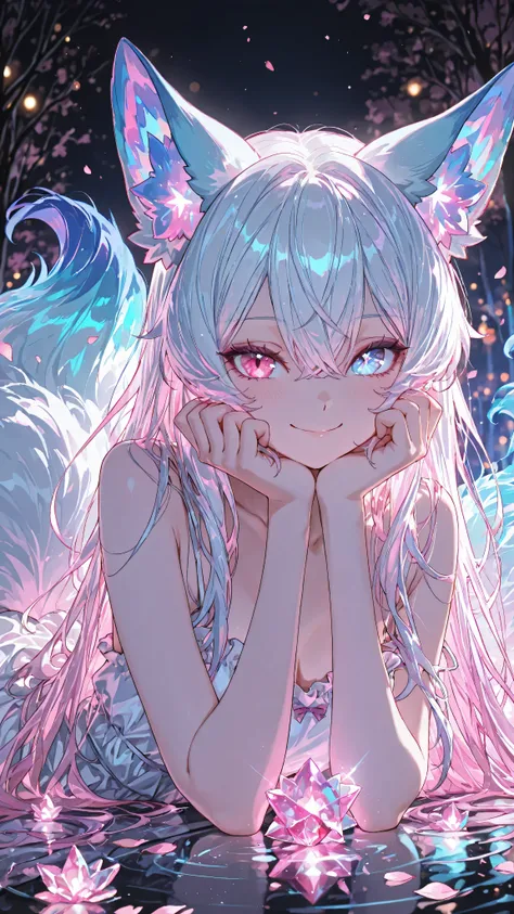 (neon aesthetic, neon colors, glowing, glow effect, vibrant colors, high contrast, fluorescent, luminescence, light effects, chromatic lighting, colorful lighting, bright outlines, neon lineart, dark background, digital art,crystal core, crystal aesthetic,...