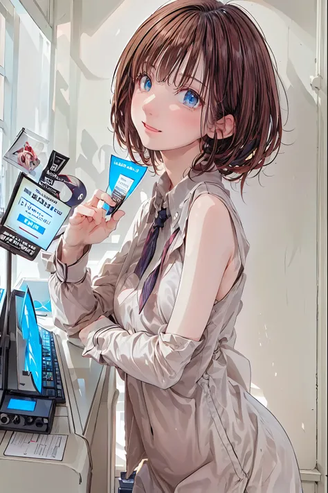 ((Highest Quality)), (very detailed), (High Definition CG Composite 8K Wallpaper), 高いly detailed,  高い-definition raw colbor photos, professional photo shoot,  Depth of Written Boundaries,Convenience store in hell，girl clerk ，Customers with different shapes...