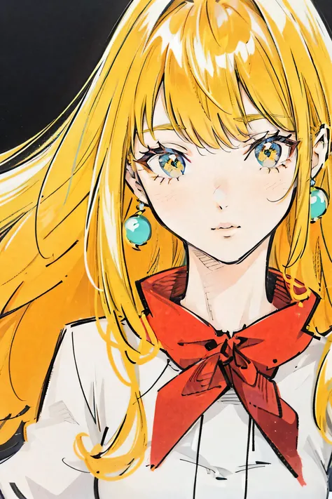 mode art illustration,1girl