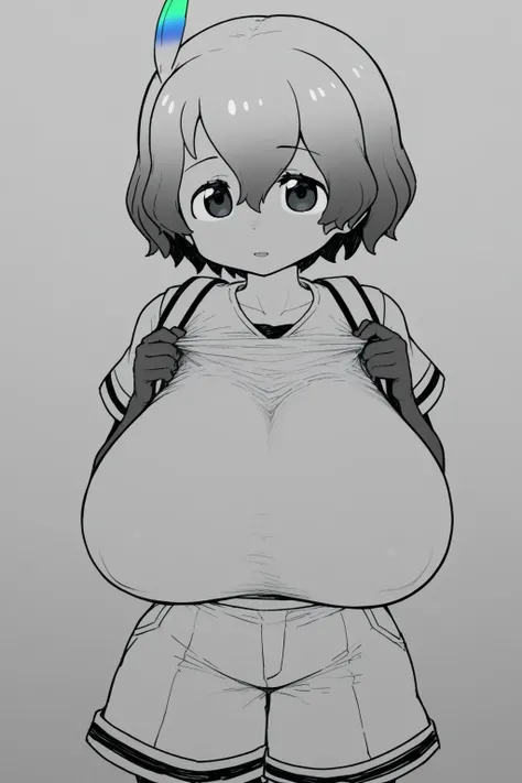 kaban (kemono friends), huge breasts, huge breasts