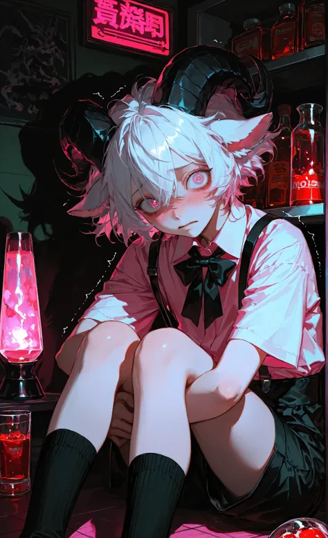 (animal_ears, no_human_ears, only_animal_ears, moody lighting, dramatic shadows, bloom lighting, colored shadows, masterpiece: 1.3, 8k:1.3, Highest quality:1.3, detail:1.3, high resolution:1.3, digital painting, super detail, 1male),
**CRITICAL: LARGE BLAC...