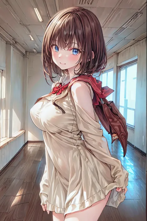  in a high school classroom，Female Teacher with Strict Abstinence,Female Teacher Standing in Front of a Pulpit，the student's back is an adult，Beautiful Legs Glancing at Students,selfish body,Cold look,Testing Students' Abstinence,Mysterious Atmosphere,4K H...