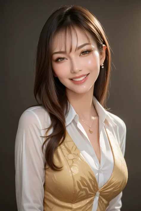 score_9, score_8_up, score_7_up, masterpiece, Highest Quality, 1 Japanese adult female, 40 options , cowboy shot, beautiful faces, Confident Posture,
yellow silk blouse 、Tight Black Miniskirt, Refined silhouette,
Intelligent smile, full lips, 黒い髪, beautif...