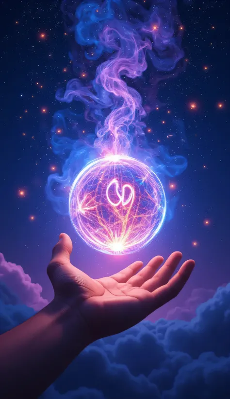 "An anime-style poster in a vertical (9:16), logo with a background detailed in vibrant shades of blue and purple, recalling a starry night with soft effects. No centro da imagem, em destaque, is the logo with the kanji and the text 'Santo Anime', artistic...