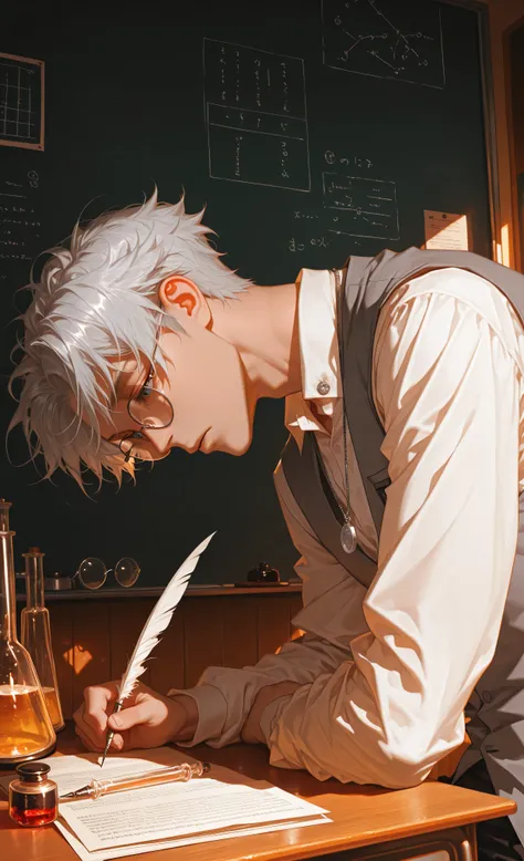 (moody lighting, dramatic shadows, bloom lighting, colored shadows, Ink Style, best quality, soft lines, clear details, masterpiece:1.3, 8k:1.3, Highest quality:1.3, detail:1.3, high resolution:1.3, digital painting, super detail),
**1male, solo, ONLY ONE ...