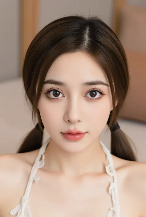Uses Asian Orient 20 Years Real Character Style，face front plane view towards the viewer，Eye contact with the viewer，ultra-quality，ultra-detailed ，ultra-realistic,Real Human Skin Texture Texture Defects， Goose Face，Symmetry Left Right Side of Face，Front Fa...