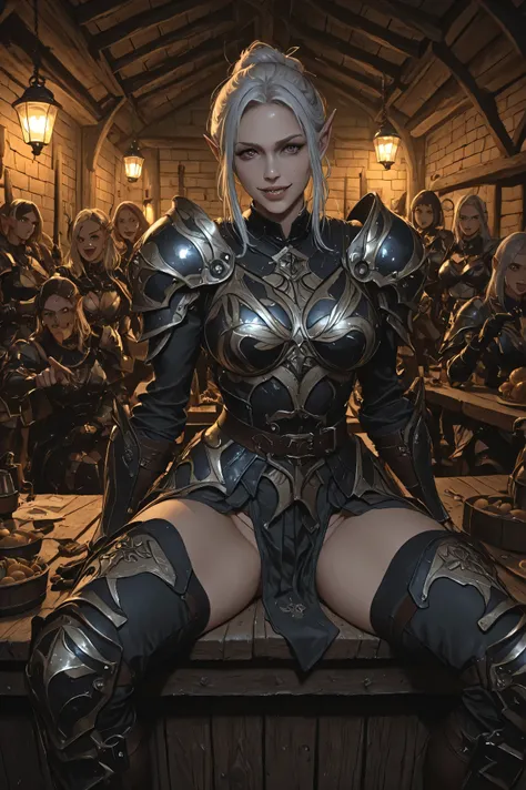 score_9, score_8_acima, score_7_acima, 32 million,obra-prima, alta qualidade, Super Detalhado, brilhante cor, poor lighting, cinematographic lighting, Minthara, BG3, 1 mulher, elfa mulher, pele cinza escura,( long and pointed ears ), only, rosto corado, ti...