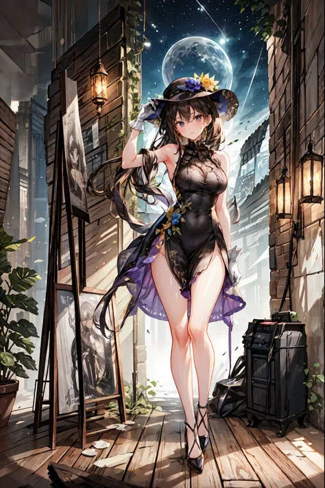 Midnight Auction,Midnight Auctioneer,Auction Hammer、Woman Who Hits a Hammer,Secrets That Can Be Auctioned,Auction House in the Dark,high resolution,Realistic,miniature painting,still life,photograph,HDR,High Key,perfect composition near the entrance,Superb...