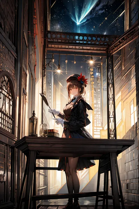 Midnight Auction,Midnight Auctioneer,Auction Hammer、Woman Who Hits a Hammer,Secrets That Can Be Auctioned,Auction House in the Dark,high resolution,Realistic,miniature painting,still life,photograph,HDR,High Key,perfect composition near the entrance,Superb...