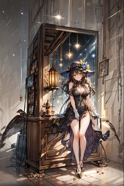 Midnight Auction,Midnight Auctioneer,Auction Hammer、Woman Who Hits a Hammer,Secrets That Can Be Auctioned,Auction House in the Dark,high resolution,Realistic,miniature painting,still life,photograph,HDR,High Key,perfect composition near the entrance,Superb...